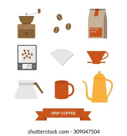 Drip Coffee Icon Set