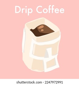 Drip coffee for icon and sticker