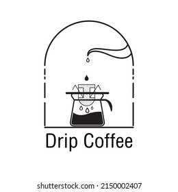 Drip coffee icon for the symbol of drip coffee.
