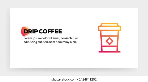 DRIP COFFEE AND ILLUSTRATION ICON CONCEPT
