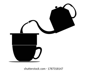 Conducir café en un símbolo de taza de café