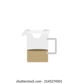Drip coffee jug vector .isolated on white background ,Vector illustration EPS 10