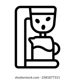 Drip Coffee Maker Icon for Cafe Coffee Restaurant