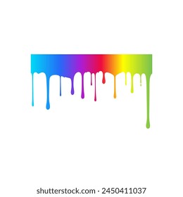 Pintura del color del goteo aislado en la Plantilla blanca del Vector