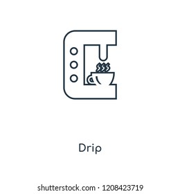 Drip concept line icon. Linear Drip concept outline symbol design. This simple element illustration can be used for web and mobile UI/UX.