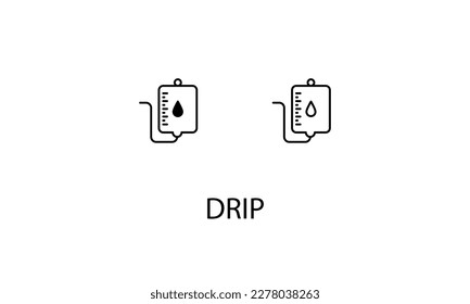 Drip double icon design stock illustration
