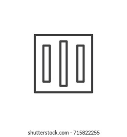 Drip dry line icon, outline vector sign, linear style pictogram isolated on white. Symbol, logo illustration. Editable stroke