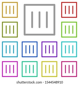 Drip dry, rectangle multi color icon. Simple thin line, outline vector of laundry icons for ui and ux, website or mobile application