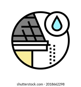drip edge color icon vector. drip edge sign. isolated symbol illustration