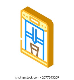 drip filtration coffee machine equipment isometric icon vector. drip filtration coffee machine equipment sign. isolated symbol illustration