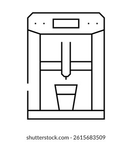 drip filtration coffee machine equipment line icon vector. drip filtration coffee machine equipment sign. isolated contour symbol black illustration