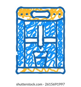 drip filtration coffee machine equipment doodle icon sketch vector. drip filtration coffee machine equipment sign. isolated symbol illustration