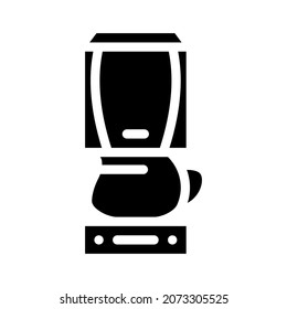 drip filtration electric coffee machine device glyph icon vector. drip filtration electric coffee machine device sign. isolated contour symbol black illustration