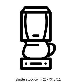 drip filtration electric coffee machine device line icon vector. drip filtration electric coffee machine device sign. isolated contour symbol black illustration