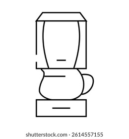 drip filtration electric coffee machine device line icon vector. drip filtration electric coffee machine device sign. isolated contour symbol black illustration