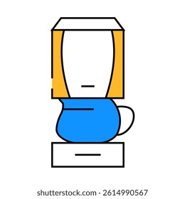 drip filtration electric coffee machine device line icon vector. drip filtration electric coffee machine device sign. isolated symbol illustration