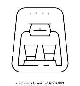 drip filtration electronic coffee machine line icon vector. drip filtration electronic coffee machine sign. isolated contour symbol black illustration