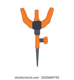 desenho animado de aspersão de jardim de gotejamento. oscilante ajustável, gama de pressão, fluxo eficiente de gotejamento de jardim sprinkler sinal.
