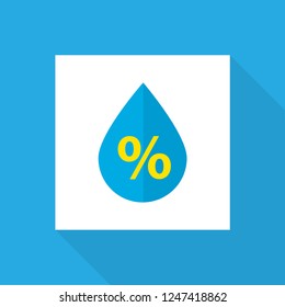 Drip icon flat symbol. Premium quality isolated drop element in trendy style.
