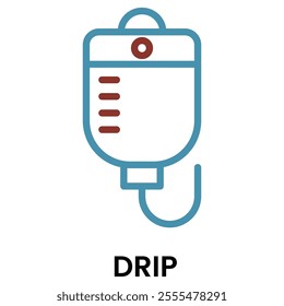 Drip Icon for Medical Icon Set or Element Design