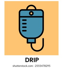 Drip Icon for Medical Icon Set or Element Design