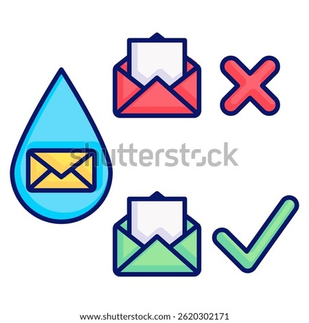 Drip icon represented by Drip symbol Lineal Color style.