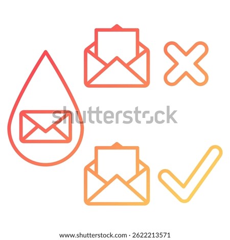 Drip icon represented by Drip symbol gradient style.