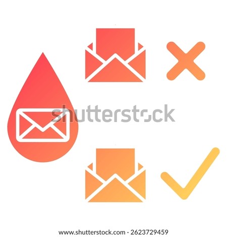 Drip icon represented by Drip symbol gradient style.