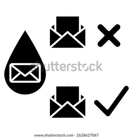 Drip icon represented by Drip symbol Black Filled style.