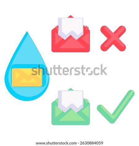Drip icon represented by Drip symbol Flat style.