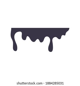 drip ink monochrome style flat vector illustration design
