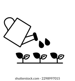 Drip irrigation Color Vector Icon which can easily modify

