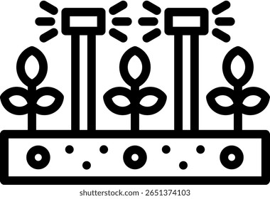 Drip Irrigation Icon Outline Vector Illustration