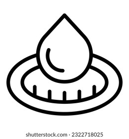 Drip irrigation system icon outline vector. Water garden. Automatic farm