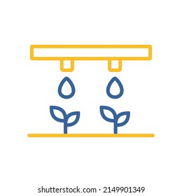 Drip irrigation system vector isolated icon. Agriculture sign. Graph symbol for your web site design, logo, app, UI. Vector illustration, EPS10.