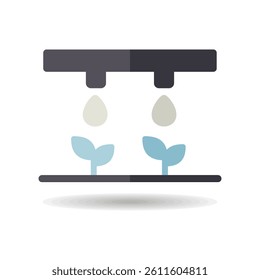 Drip irrigation system vector isolated icon. Agriculture sign. Graph symbol for your web site design, logo, app, UI. Vector illustration, EPS10.