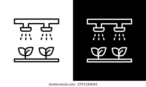 Tropfbewässerungssystem White Icon Set Design