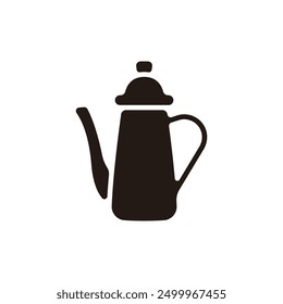 Drip kettle icon. Flat silhouette version.