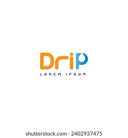 drip logo design. water drop company. pharmacist company.