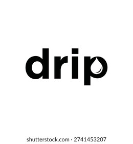 drip logo design, word mark drip logo symbol icon	