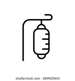 Drip (Medical) icon outline vector. Isolated on white background