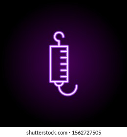 Drip neon icon. Simple thin line, outline vector of medical icons for ui and ux, website or mobile application