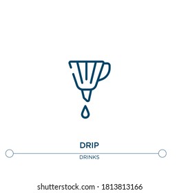 drip outline vector icon. simple element illustration. drip outline icon from editable drinks concept. can be used for web and mobile
