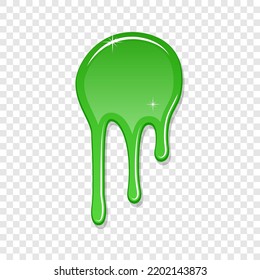 Drip Paint Spot 3D Isolated White Transparent Background. Green Ink Splash. Splatter Stain Texture. Dribble Down Design. Flow Art Material. Liquid Spill Drop. Fluid Stain Liquid. Vector Illustration