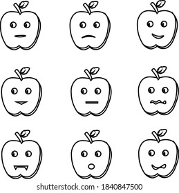 drip set icon fresh fruit