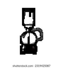 drip syphon coffee maker game pixel art retro vector. bit drip syphon coffee maker. old vintage illustration