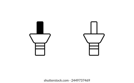 Drip Tip icon design with white background stock illustration