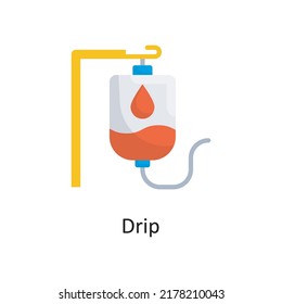 Drip vector flat Icon Design illustration. Medical Symbol on White background EPS 10 File