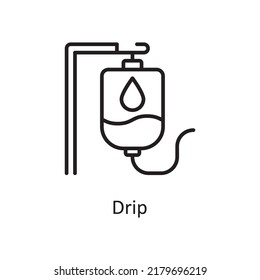 Drip Vektorgrafik Symbol Design Illustration. Medizinisches Symbol auf weißem Hintergrund EPS10-Datei