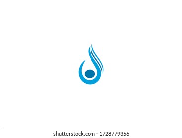 drip water purity vector logo design template